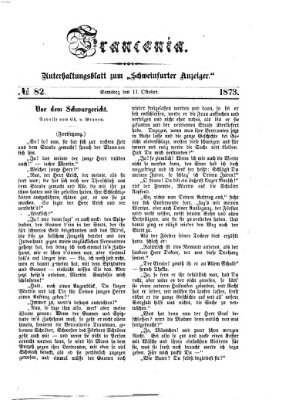 Franconia (Schweinfurter Anzeiger) Samstag 11. Oktober 1873