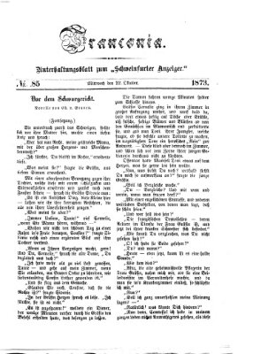 Franconia (Schweinfurter Anzeiger) Mittwoch 22. Oktober 1873