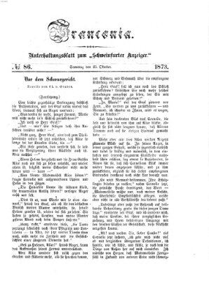 Franconia (Schweinfurter Anzeiger) Samstag 25. Oktober 1873