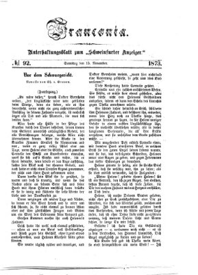 Franconia (Schweinfurter Anzeiger) Samstag 15. November 1873