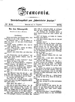 Franconia (Schweinfurter Anzeiger) Samstag 13. Dezember 1873