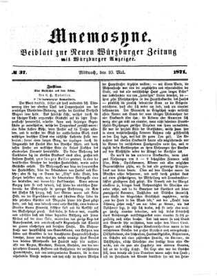 Mnemosyne (Neue Würzburger Zeitung) Mittwoch 10. Mai 1871