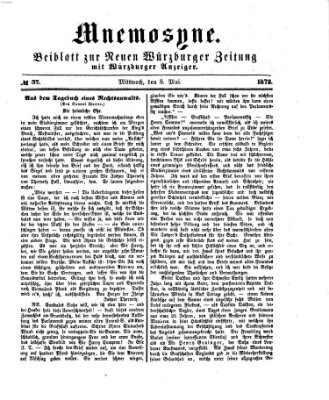 Mnemosyne (Neue Würzburger Zeitung) Mittwoch 8. Mai 1872