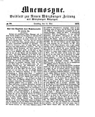 Mnemosyne (Neue Würzburger Zeitung) Samstag 11. Mai 1872