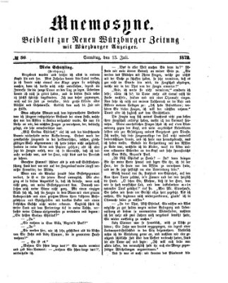 Mnemosyne (Neue Würzburger Zeitung) Samstag 13. Juli 1872