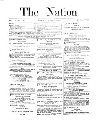 The nation Donnerstag 26. Oktober 1871