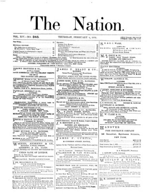 The nation Donnerstag 8. Februar 1872