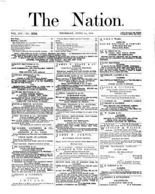 The nation Donnerstag 25. April 1872