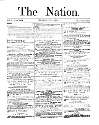 The nation Donnerstag 25. Juli 1872