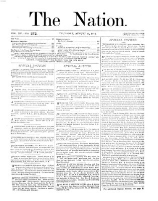 The nation Donnerstag 15. August 1872