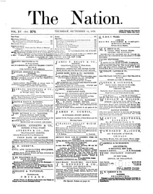 The nation Donnerstag 12. September 1872