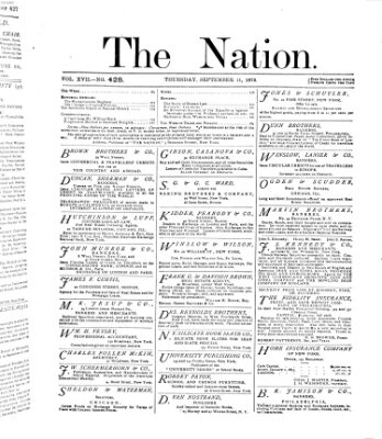 The nation Donnerstag 11. September 1873