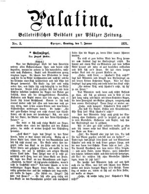 Palatina (Pfälzer Zeitung) Samstag 7. Januar 1871