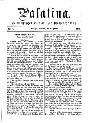 Palatina (Pfälzer Zeitung) Dienstag 17. Januar 1871