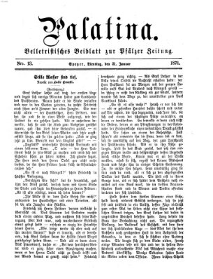 Palatina (Pfälzer Zeitung) Dienstag 31. Januar 1871