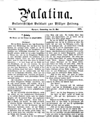 Palatina (Pfälzer Zeitung) Donnerstag 18. Mai 1871