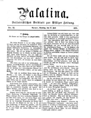 Palatina (Pfälzer Zeitung) Samstag 17. Juni 1871