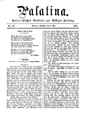 Palatina (Pfälzer Zeitung) Dienstag 4. Juli 1871