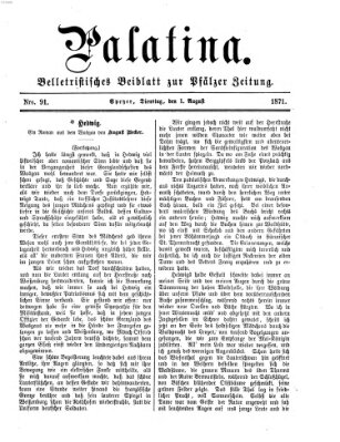 Palatina (Pfälzer Zeitung) Dienstag 1. August 1871