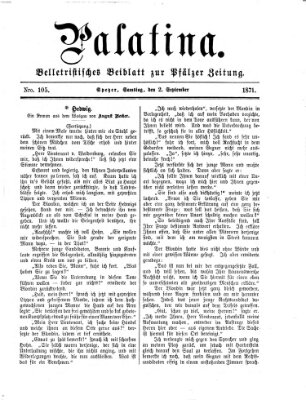 Palatina (Pfälzer Zeitung) Samstag 2. September 1871