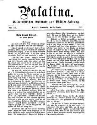 Palatina (Pfälzer Zeitung) Donnerstag 5. Oktober 1871