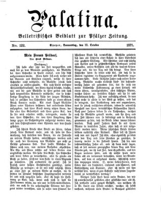 Palatina (Pfälzer Zeitung) Donnerstag 12. Oktober 1871