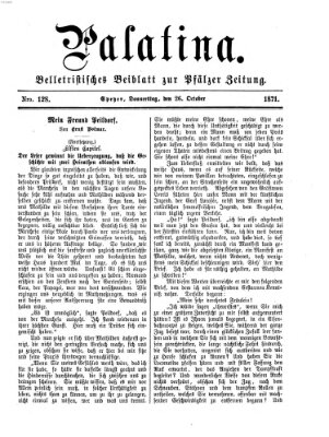 Palatina (Pfälzer Zeitung) Donnerstag 26. Oktober 1871