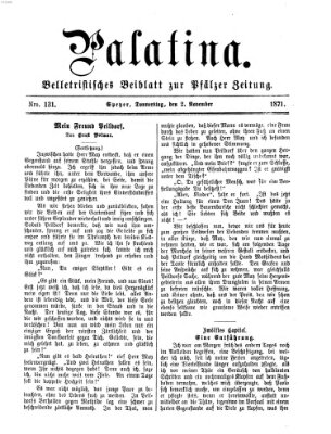 Palatina (Pfälzer Zeitung) Donnerstag 2. November 1871