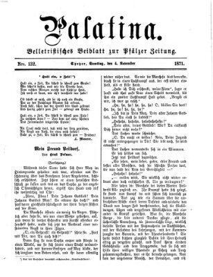 Palatina (Pfälzer Zeitung) Samstag 4. November 1871