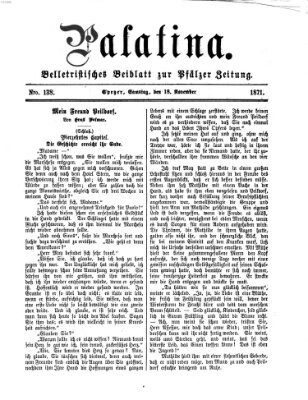 Palatina (Pfälzer Zeitung) Samstag 18. November 1871