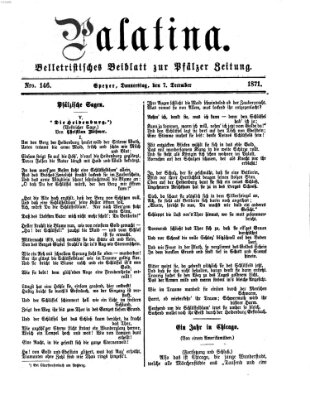 Palatina (Pfälzer Zeitung) Donnerstag 7. Dezember 1871