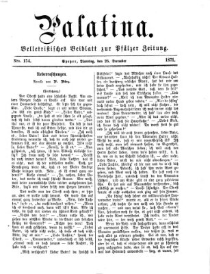 Palatina (Pfälzer Zeitung) Dienstag 26. Dezember 1871