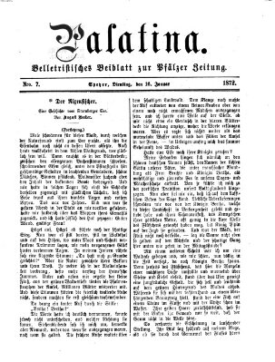 Palatina (Pfälzer Zeitung) Dienstag 16. Januar 1872