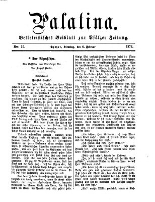 Palatina (Pfälzer Zeitung) Dienstag 6. Februar 1872