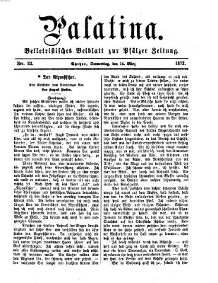 Palatina (Pfälzer Zeitung) Donnerstag 14. März 1872