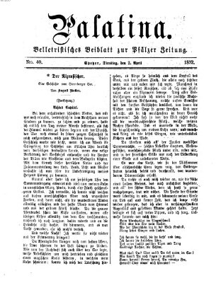 Palatina (Pfälzer Zeitung) Dienstag 2. April 1872