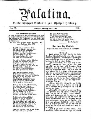 Palatina (Pfälzer Zeitung) Dienstag 7. Mai 1872