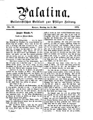 Palatina (Pfälzer Zeitung) Samstag 25. Mai 1872