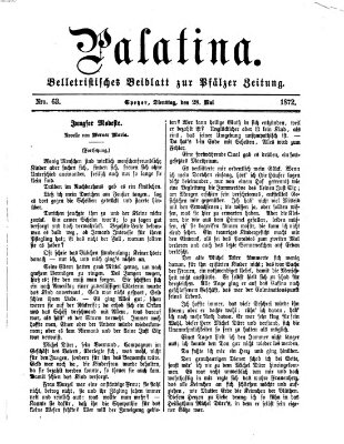 Palatina (Pfälzer Zeitung) Dienstag 28. Mai 1872