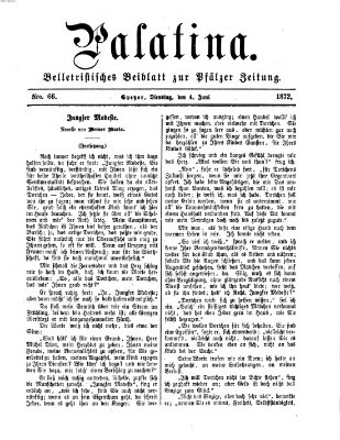 Palatina (Pfälzer Zeitung) Dienstag 4. Juni 1872