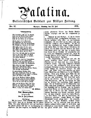 Palatina (Pfälzer Zeitung) Dienstag 23. Juli 1872