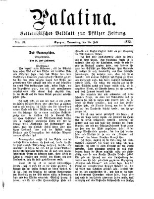 Palatina (Pfälzer Zeitung) Donnerstag 25. Juli 1872