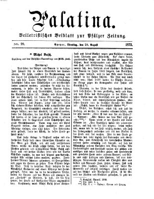 Palatina (Pfälzer Zeitung) Dienstag 20. August 1872