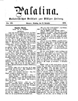 Palatina (Pfälzer Zeitung) Dienstag 19. November 1872