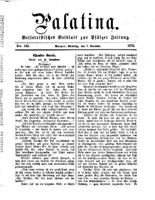 Palatina (Pfälzer Zeitung) Samstag 7. Dezember 1872