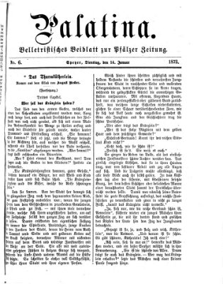 Palatina (Pfälzer Zeitung) Dienstag 14. Januar 1873