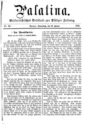 Palatina (Pfälzer Zeitung) Donnerstag 23. Januar 1873