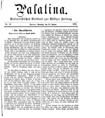 Palatina (Pfälzer Zeitung) Samstag 25. Januar 1873