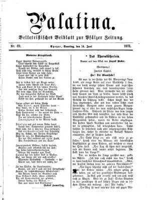 Palatina (Pfälzer Zeitung) Samstag 14. Juni 1873