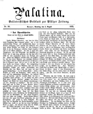 Palatina (Pfälzer Zeitung) Samstag 2. August 1873